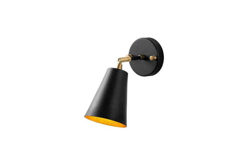 Vegg lampe Avraen Svart / Gull, Svart / Gull