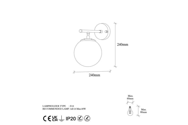 Vegg lampe Berriarenr Skinnende Gull - Skinnende Gull - Belysning - Innendørsbelysning & Lamper - Soveromslampe - Sengelamper - Sengelampe vegg