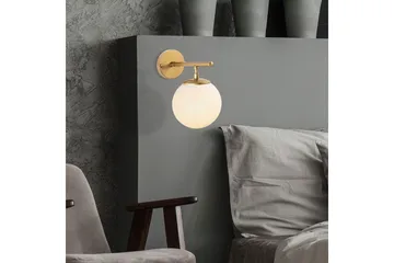 Vegg lampe Berriarenr Skinnende Gull - Skinnende Gull - Belysning - Innendørsbelysning & Lamper - Soveromslampe - Sengelamper - Sengelampe vegg