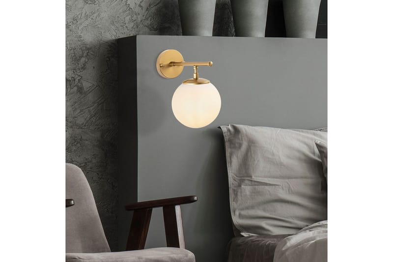Vegg lampe Berriarenr Skinnende Gull - Skinnende Gull - Belysning - Innendørsbelysning & Lamper - Soveromslampe - Sengelamper - Sengelampe vegg