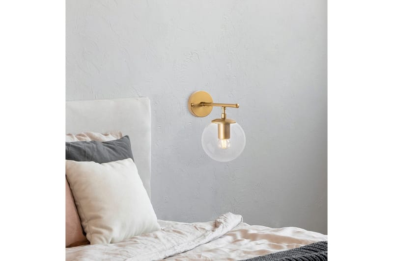 Vegg lampe Berriarenr Skinnende Gull / Transparent - Skinnende Gull / Transparent - Belysning - Innendørsbelysning & Lamper - Soveromslampe - Sengelamper - Sengelampe vegg