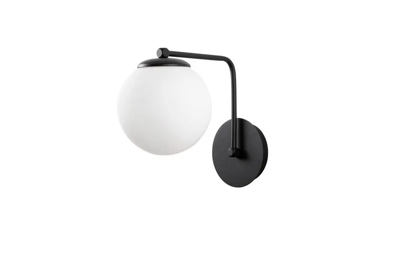 Vegg lampe Bhika Svart, Svart
