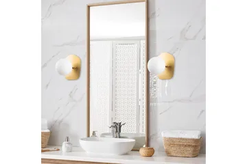 Vegg lampe Brønn Gull - Gull - Belysning - Innendørsbelysning & Lamper - Soveromslampe - Sengelamper - Sengelampe vegg