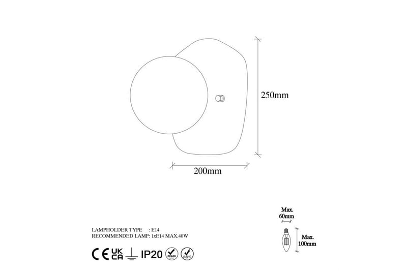 Vegg lampe Brønn Gull - Gull - Belysning - Innendørsbelysning & Lamper - Soveromslampe - Sengelamper - Sengelampe vegg