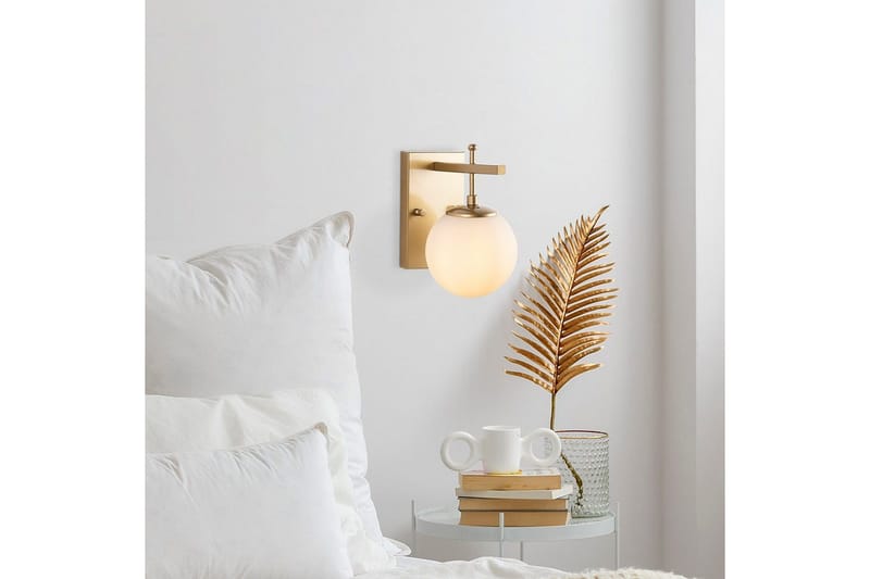 Vegg lampe Brentha Gull - Gull - Belysning - Innendørsbelysning & Lamper - Soveromslampe - Sengelamper - Sengelampe vegg