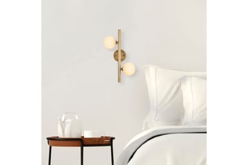 Vegg lampe Elvon Gull - Gull - Belysning - Innendørsbelysning & Lamper - Soveromslampe - Sengelamper - Sengelampe vegg