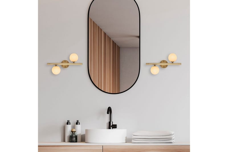 Vegg lampe Elvon Gull - Gull - Belysning - Innendørsbelysning & Lamper - Soveromslampe - Sengelamper - Sengelampe vegg