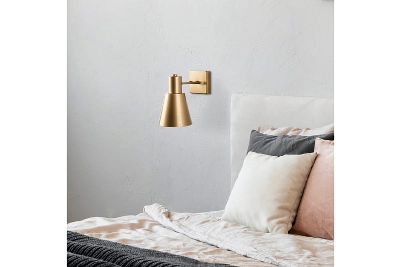 Vegg lampe Feira Gull - Gull - Belysning - Innendørsbelysning & Lamper - Soveromslampe - Sengelamper - Sengelampe vegg