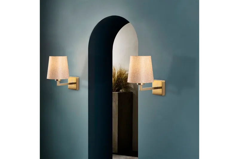 Vegg lampe Fenda Gull / Krem - Gull / Krem - Belysning - Innendørsbelysning & Lamper - Soveromslampe - Sengelamper - Sengelampe vegg