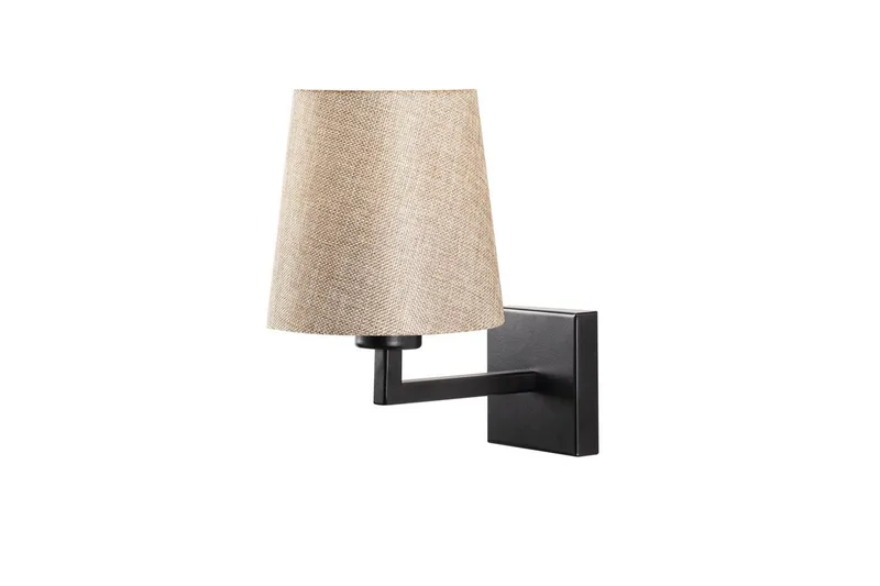 Vegg lampe Fenda Svart / Krem, Svart / Krem