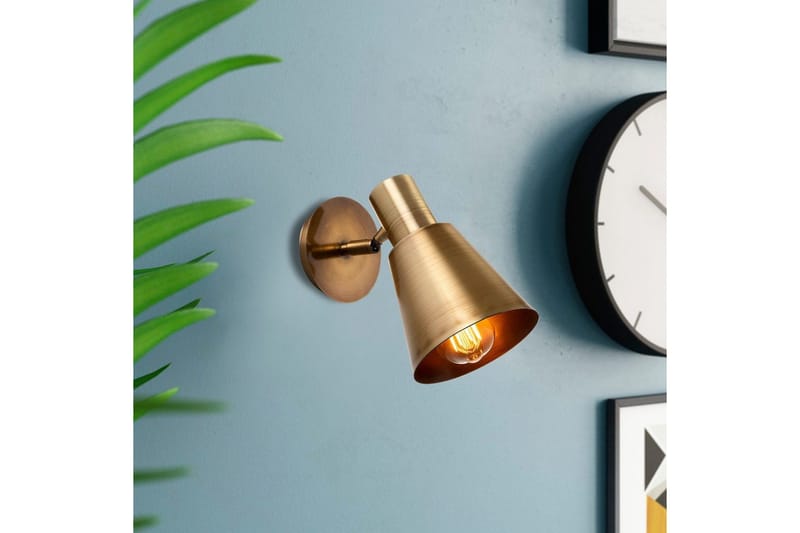 Vegg lampe Gullis Trekantet Antikk - Gull - Belysning - Innendørsbelysning & Lamper - Soveromslampe - Sengelamper - Sengelampe vegg