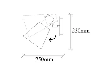 Vegg lampe Gullis Trekantet Antikk - Gull - Belysning - Innendørsbelysning & Lamper - Soveromslampe - Sengelamper - Sengelampe vegg