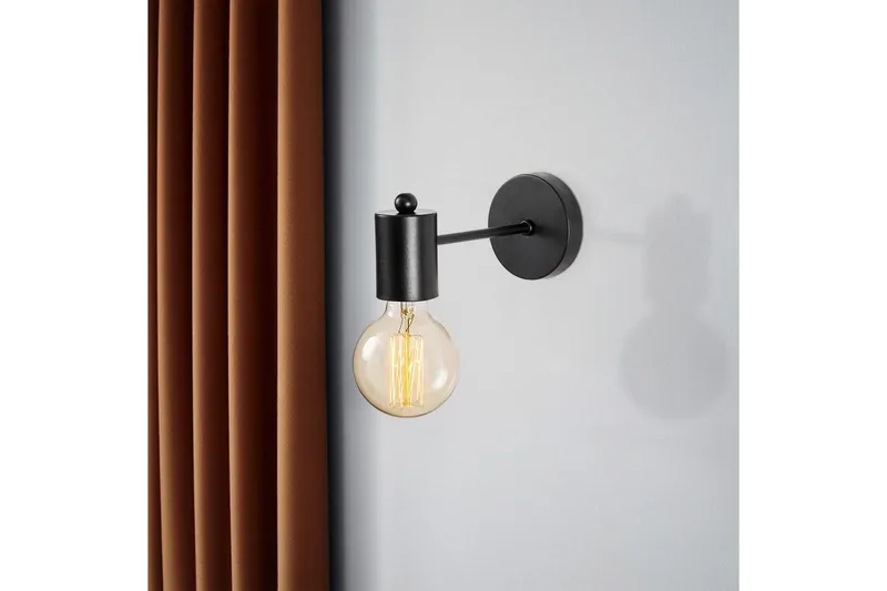 Vegg lampe Hexaia Svart - Svart - Belysning - Innendørsbelysning & Lamper - Soveromslampe - Sengelamper - Sengelampe vegg