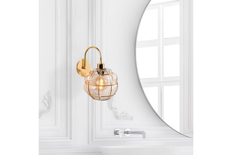 Vegg lampe Jaran Gull - Gull - Belysning - Innendørsbelysning & Lamper - Soveromslampe - Sengelamper - Sengelampe vegg