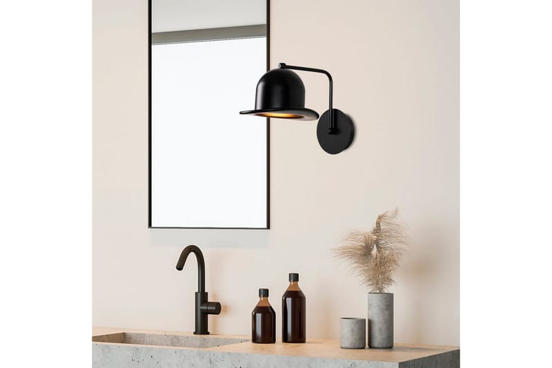 Vegg lampe Jolna Sugana Svart - Svart - Belysning - Innendørsbelysning & Lamper - Soveromslampe - Sengelamper - Sengelampe vegg
