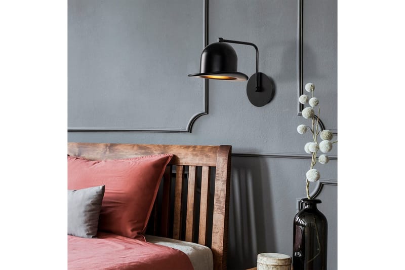 Vegg lampe Jolna Sugana Svart - Svart - Belysning - Innendørsbelysning & Lamper - Soveromslampe - Sengelamper - Sengelampe vegg
