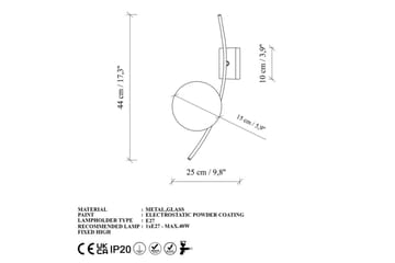Vegg lampe Kimbell Gull - Gull - Belysning - Innendørsbelysning & Lamper - Soveromslampe - Sengelamper - Sengelampe vegg