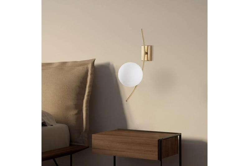 Vegg lampe Kimbell Gull - Gull - Belysning - Innendørsbelysning & Lamper - Soveromslampe - Sengelamper - Sengelampe vegg