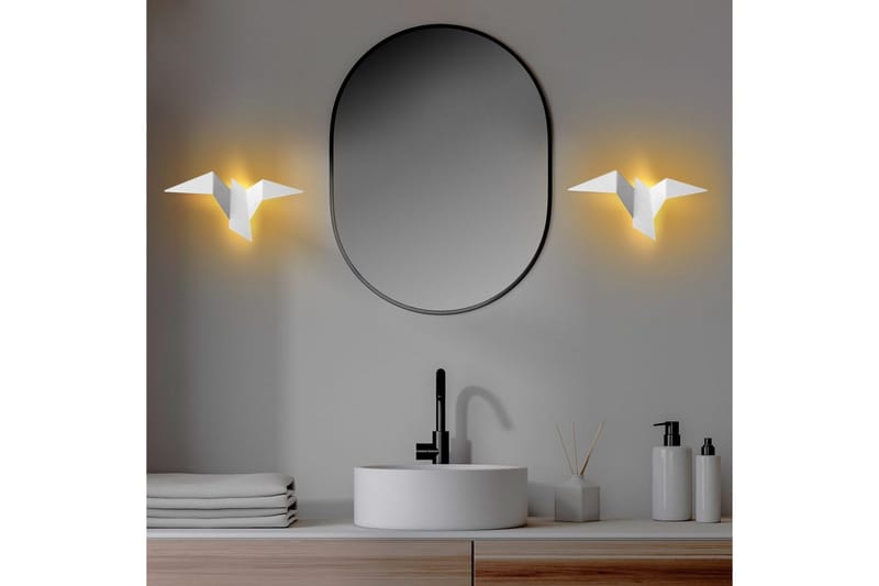 Vegg lampe Kivo Hvit - Hvit - Belysning - Innendørsbelysning & Lamper - Soveromslampe - Sengelamper - Sengelampe vegg