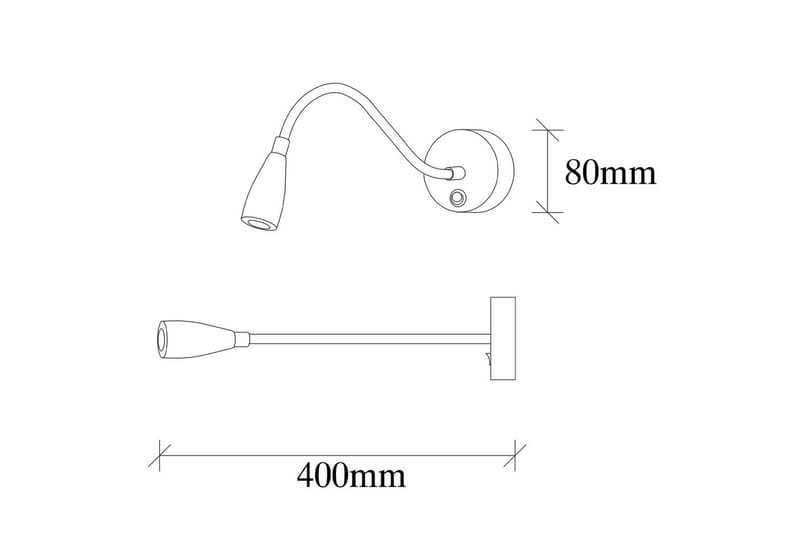 Vegg lampe Lesing Svart - Svart - Belysning - Innendørsbelysning & Lamper - Soveromslampe - Sengelamper - Sengelampe vegg