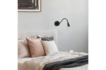 Vegg lampe Lesing Svart - Svart - Belysning - Innendørsbelysning & Lamper - Soveromslampe - Sengelamper - Sengelampe vegg