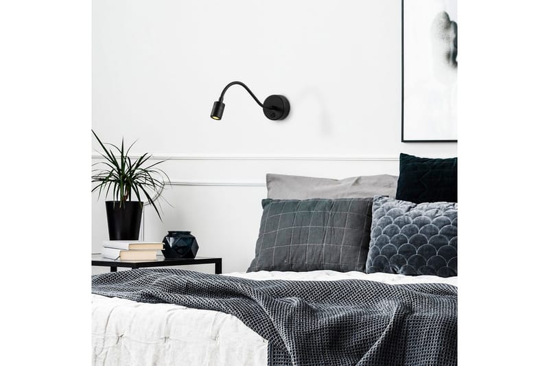 Vegg lampe Lesing Svart - Svart - Belysning - Innendørsbelysning & Lamper - Soveromslampe - Sengelamper - Sengelampe vegg