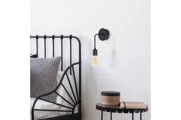 Vegg lampe Lysar Svart - Svart - Belysning - Innendørsbelysning & Lamper - Soveromslampe - Sengelamper - Sengelampe vegg