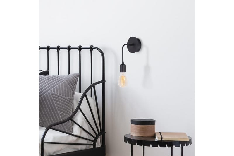 Vegg lampe Lysar Svart - Svart - Belysning - Innendørsbelysning & Lamper - Soveromslampe - Sengelamper - Sengelampe vegg