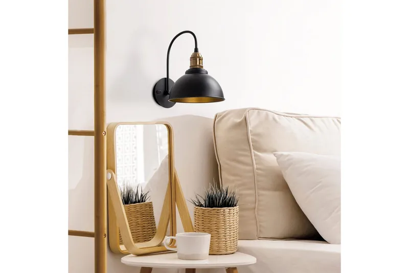 Vegg lampe Masatsune Svart / Antikk - Svart / Antikk - Belysning - Innendørsbelysning & Lamper - Soveromslampe - Sengelamper - Sengelampe vegg