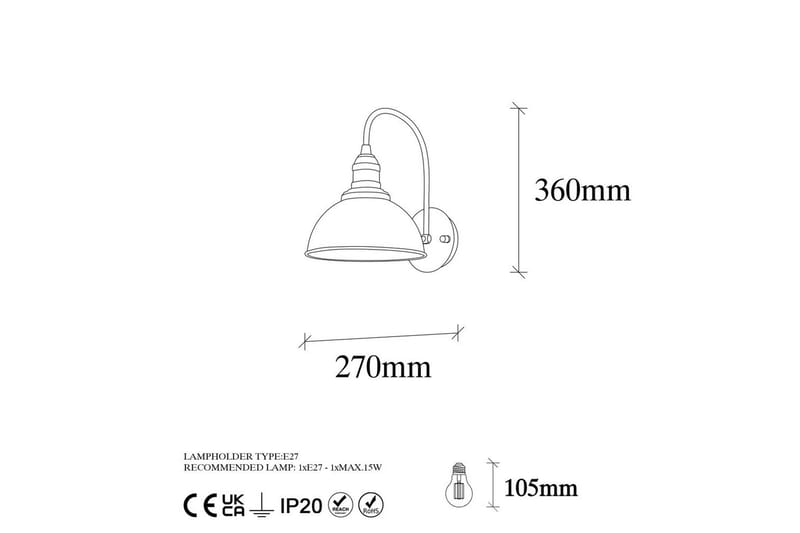 Vegg lampe Masatsune Svart / Antikk - Svart / Antikk - Belysning - Innendørsbelysning & Lamper - Soveromslampe - Sengelamper - Sengelampe vegg