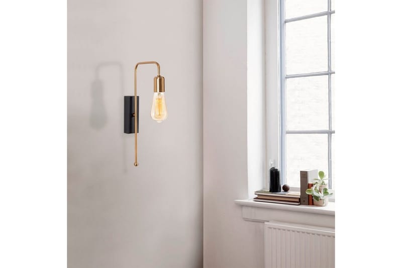 Vegg lampe Mo Gull / Svart - Gull/Svart - Belysning - Innendørsbelysning & Lamper - Soveromslampe - Sengelamper - Sengelampe vegg