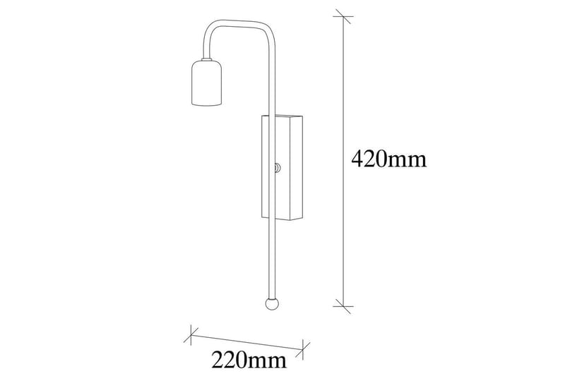Vegg lampe Mo Gull / Svart - Gull/Svart - Belysning - Innendørsbelysning & Lamper - Soveromslampe - Sengelamper - Sengelampe vegg