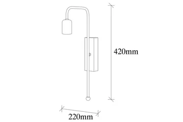 Vegg lampe Mo Gull / Svart - Gull/Svart - Belysning - Innendørsbelysning & Lamper - Soveromslampe - Sengelamper - Sengelampe vegg