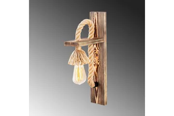 Vegg lampe Nirao Tre - Brun - Belysning - Innendørsbelysning & Lamper - Soveromslampe - Sengelamper - Sengelampe vegg