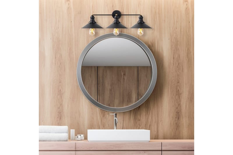 Vegg lampe Nolen Svart / Antikk - Svart/Antrasitt - Belysning - Innendørsbelysning & Lamper - Soveromslampe - Sengelamper - Sengelampe vegg