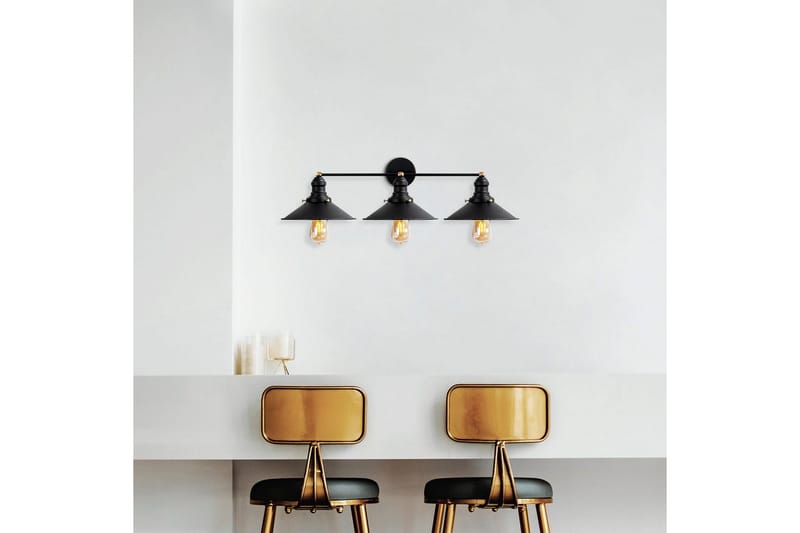 Vegg lampe Nolen Svart / Antikk - Svart/Antrasitt - Belysning - Innendørsbelysning & Lamper - Soveromslampe - Sengelamper - Sengelampe vegg