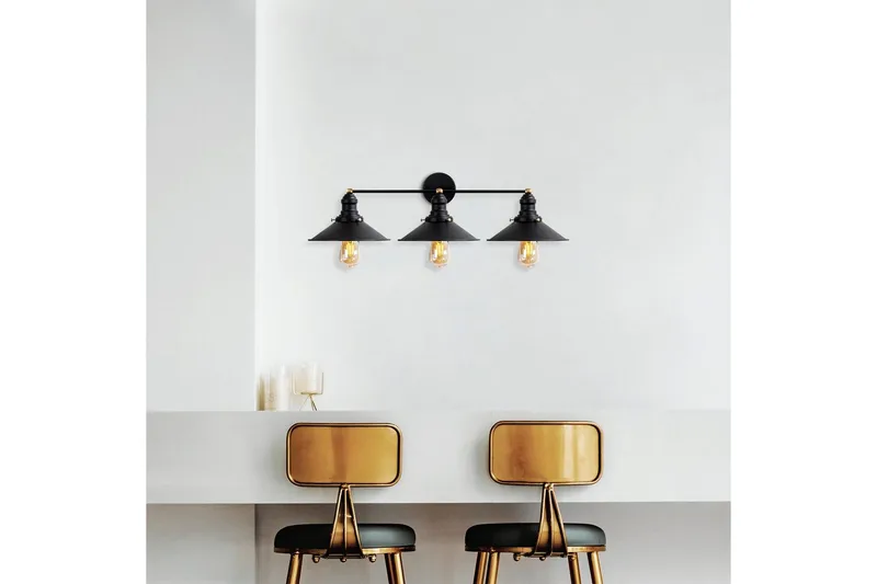 Vegg lampe Nolen Svart / Antikk - Svart/Antrasitt - Belysning - Innendørsbelysning & Lamper - Soveromslampe - Sengelamper - Sengelampe vegg