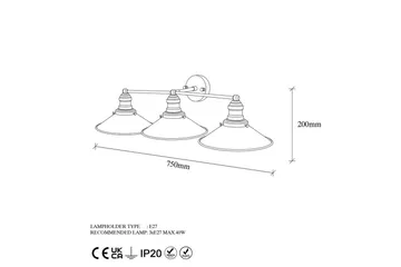 Vegg lampe Nolen Svart / Antikk - Svart/Antrasitt - Belysning - Innendørsbelysning & Lamper - Soveromslampe - Sengelamper - Sengelampe vegg