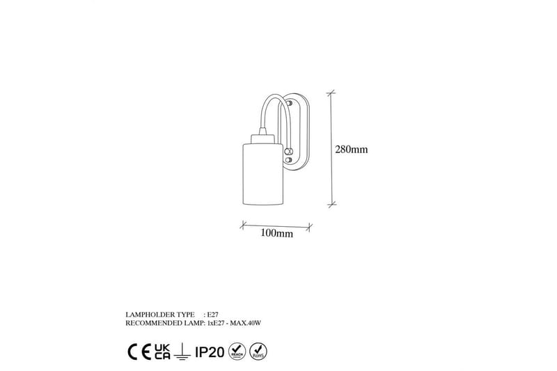 Vegg lampe Noran Gull - Gull - Belysning - Innendørsbelysning & Lamper - Soveromslampe - Sengelamper - Sengelampe vegg