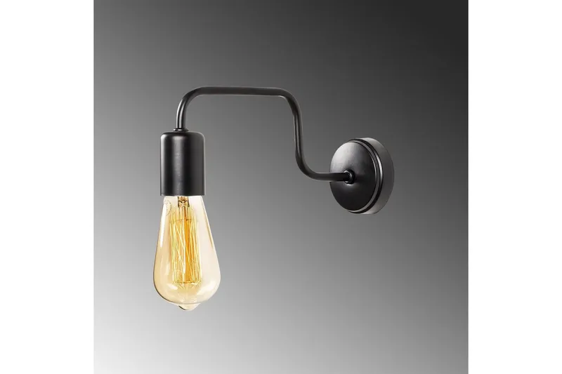 Vegg lampe Nymera Svart - Svart - Belysning - Innendørsbelysning & Lamper - Soveromslampe - Sengelamper - Sengelampe vegg