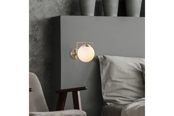 Vegg lampe Olan Antikk Hvit - Hvit - Belysning - Innendørsbelysning & Lamper - Soveromslampe - Sengelamper - Sengelampe vegg