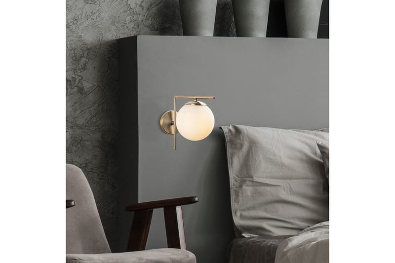 Vegg lampe Olan Antikk Hvit - Hvit - Belysning - Innendørsbelysning & Lamper - Soveromslampe - Sengelamper - Sengelampe vegg