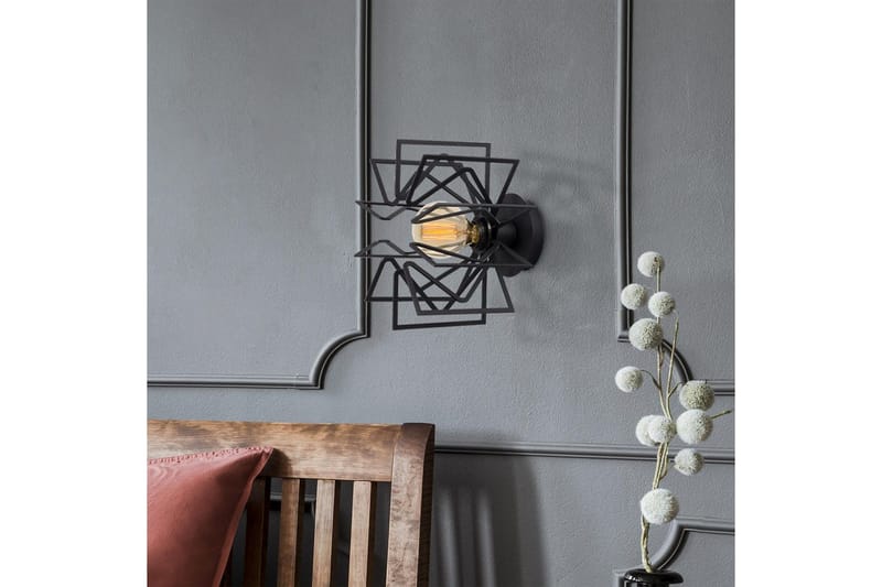 Vegg lampe Quira Black - Svart - Belysning - Innendørsbelysning & Lamper - Soveromslampe - Sengelamper - Sengelampe vegg