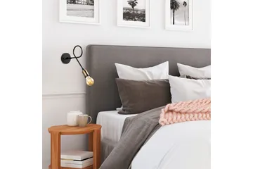 Vegg lampe Ranju Svart / Antikk - Bronse/Svart - Belysning - Innendørsbelysning & Lamper - Soveromslampe - Sengelamper - Sengelampe vegg