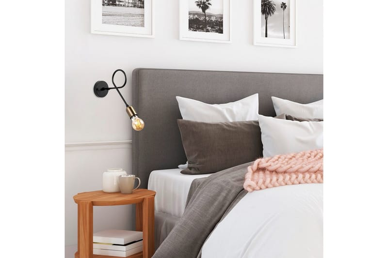Vegg lampe Ranju Svart / Antikk - Bronse/Svart - Belysning - Innendørsbelysning & Lamper - Soveromslampe - Sengelamper - Sengelampe vegg