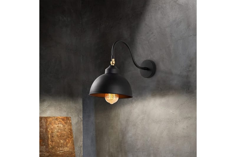 Vegg lampe Rathour Svart - Svart - Belysning - Innendørsbelysning & Lamper - Soveromslampe - Sengelamper - Sengelampe vegg