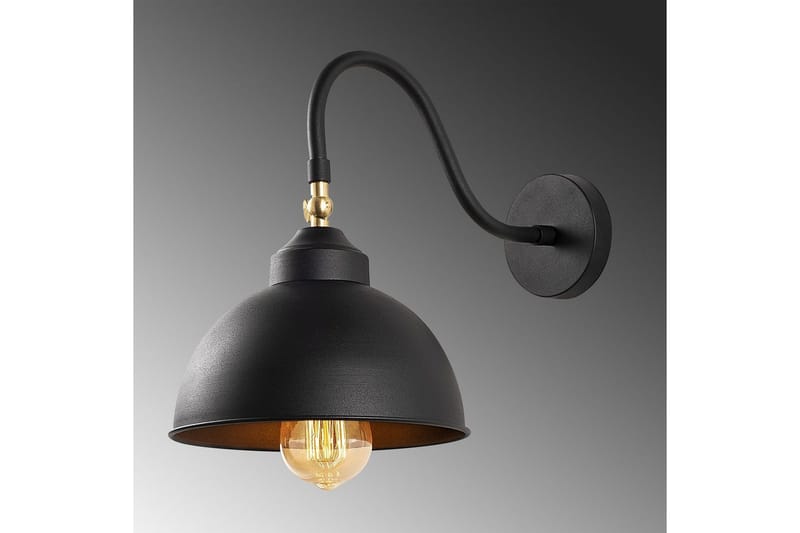 Vegg lampe Rathour Svart - Svart - Belysning - Innendørsbelysning & Lamper - Soveromslampe - Sengelamper - Sengelampe vegg