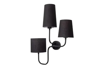 Vegg lampe Rihan Svart - Svart - Belysning - Innendørsbelysning & Lamper - Soveromslampe - Sengelamper - Sengelampe vegg