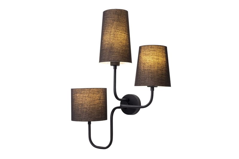 Vegg lampe Rihan Svart - Svart - Belysning - Innendørsbelysning & Lamper - Soveromslampe - Sengelamper - Sengelampe vegg