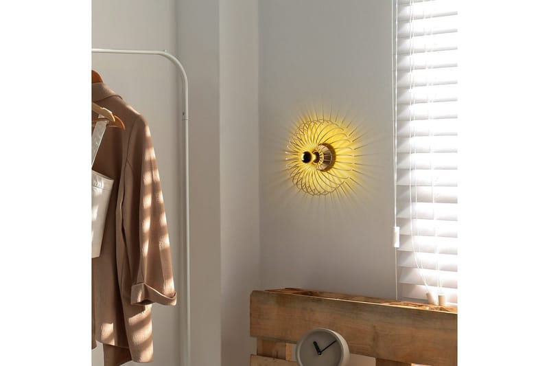Vegg lampe Sadortel gull - 36 x 12 x 36 cm - Belysning - Innendørsbelysning & Lamper - Soveromslampe - Sengelamper - Sengelampe vegg